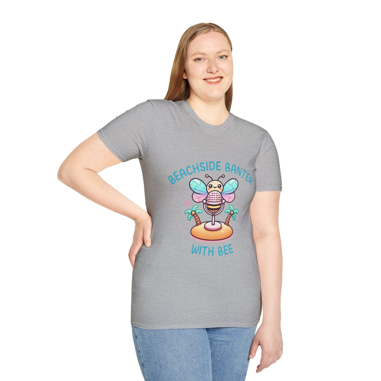 Beachside Banter with Bee Graphic Tee – Fun and Vibrant, Available in Multiple Colors