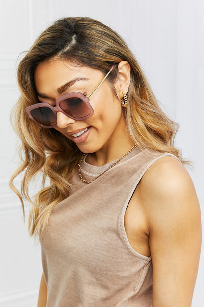 Blush Oversized Square Sunglasses