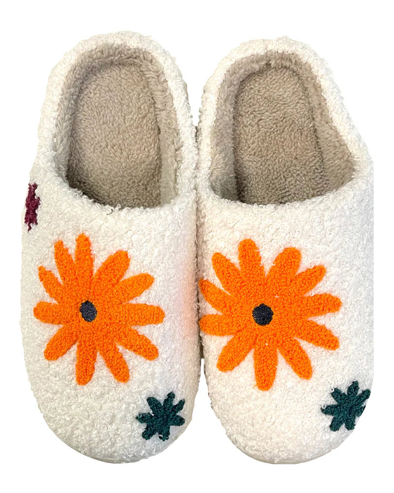 Retro Flower Plush House Slippers (Cozy Slip-Ons | 5 Styles)