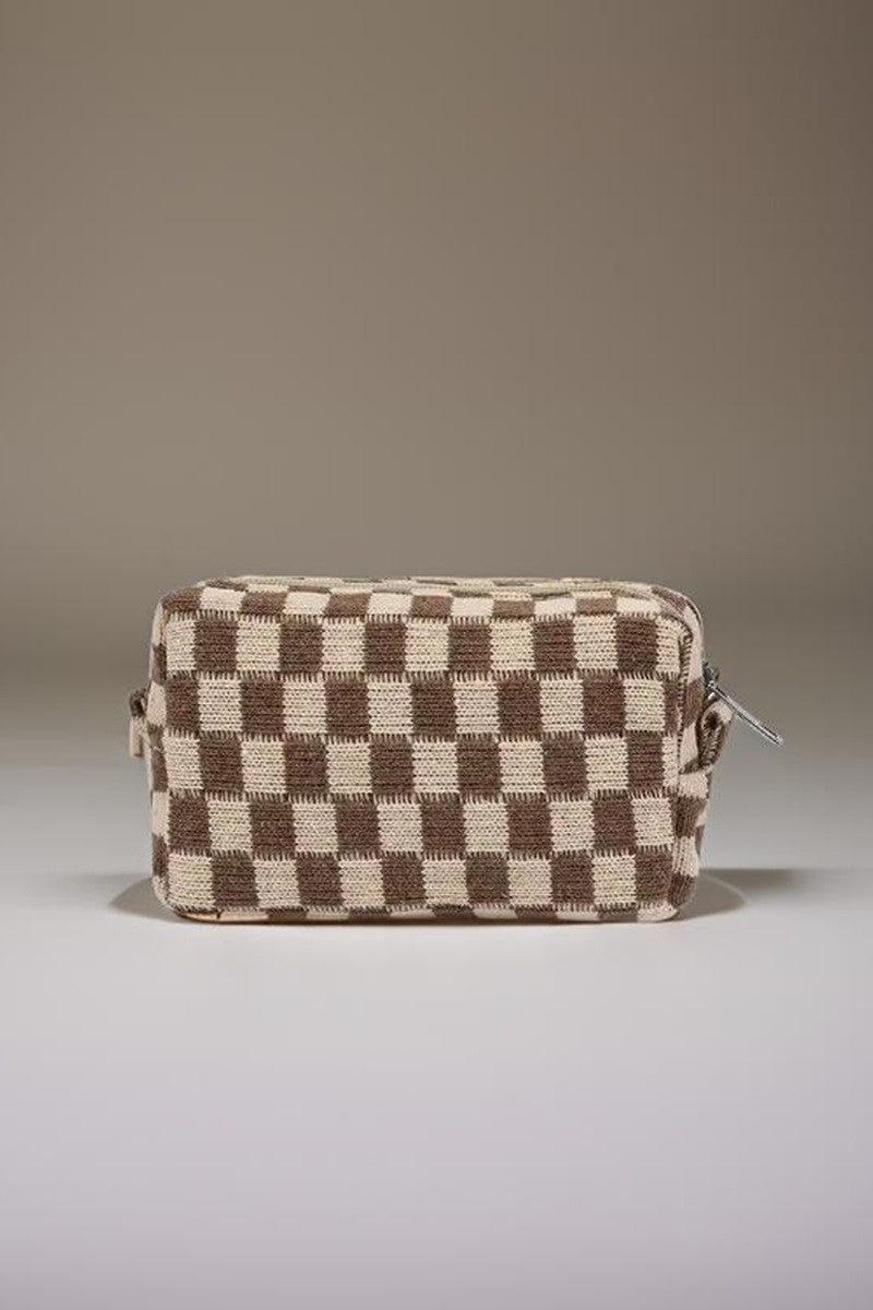 Checkered Travel Pouch