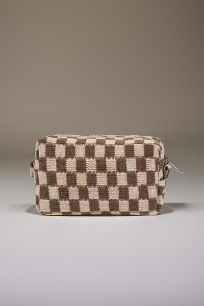 Checkered Travel Pouch