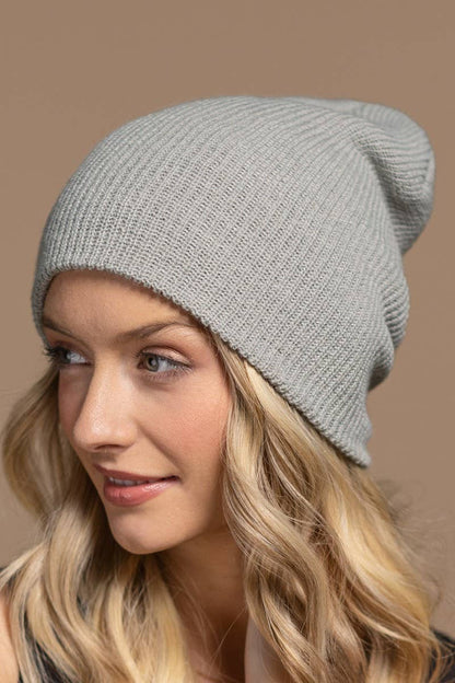 Slouchy Knit Beanie Hat (Soft Ribbed Winter Cap | 5 Colors)