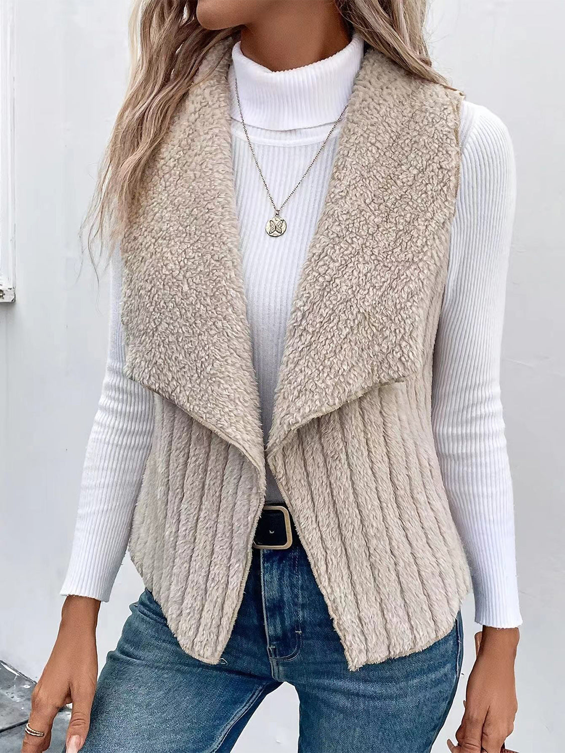 Cozy Sherpa-Lined Vest (6 Colors: Dust Storm, White, Black, Gray, Dusty Blue, Lilac)