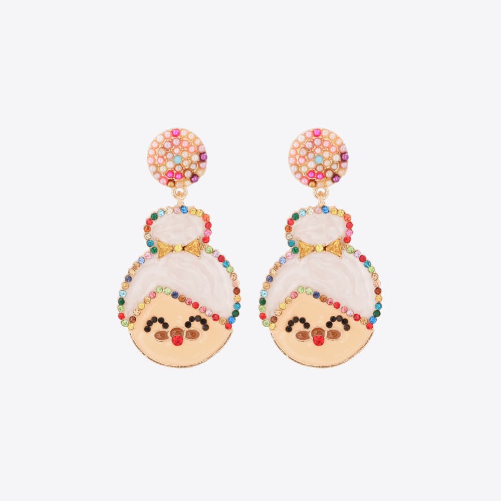 Festive Mrs. Claus Earrings | Holiday Statement Jewelry