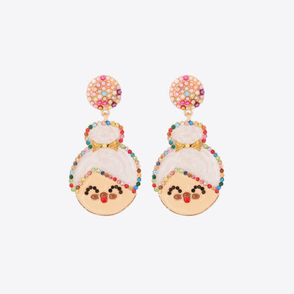 Festive Mrs. Claus Earrings | Holiday Statement Jewelry