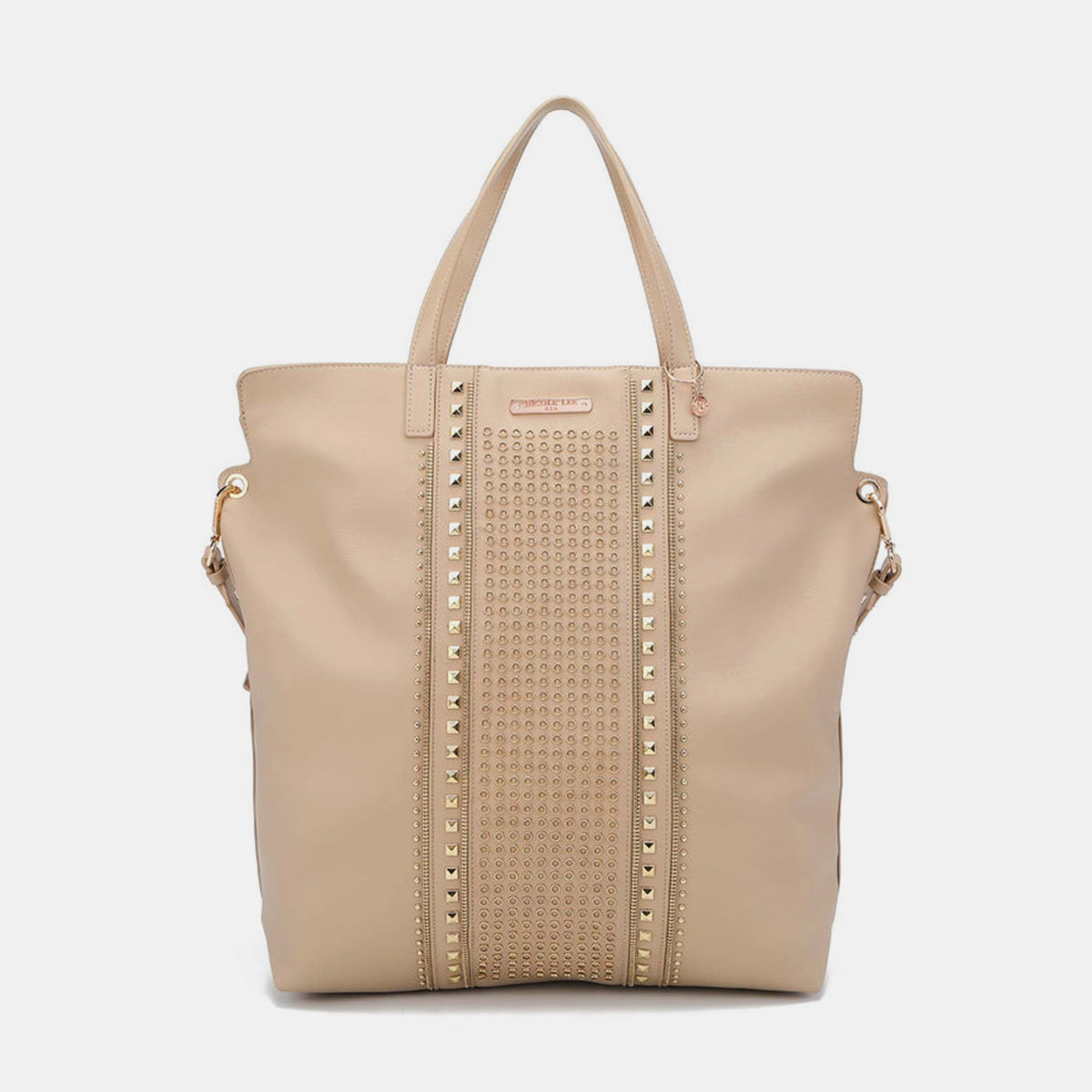 Jetsetter Luxe Studded Travel Tote – Chic & Spacious