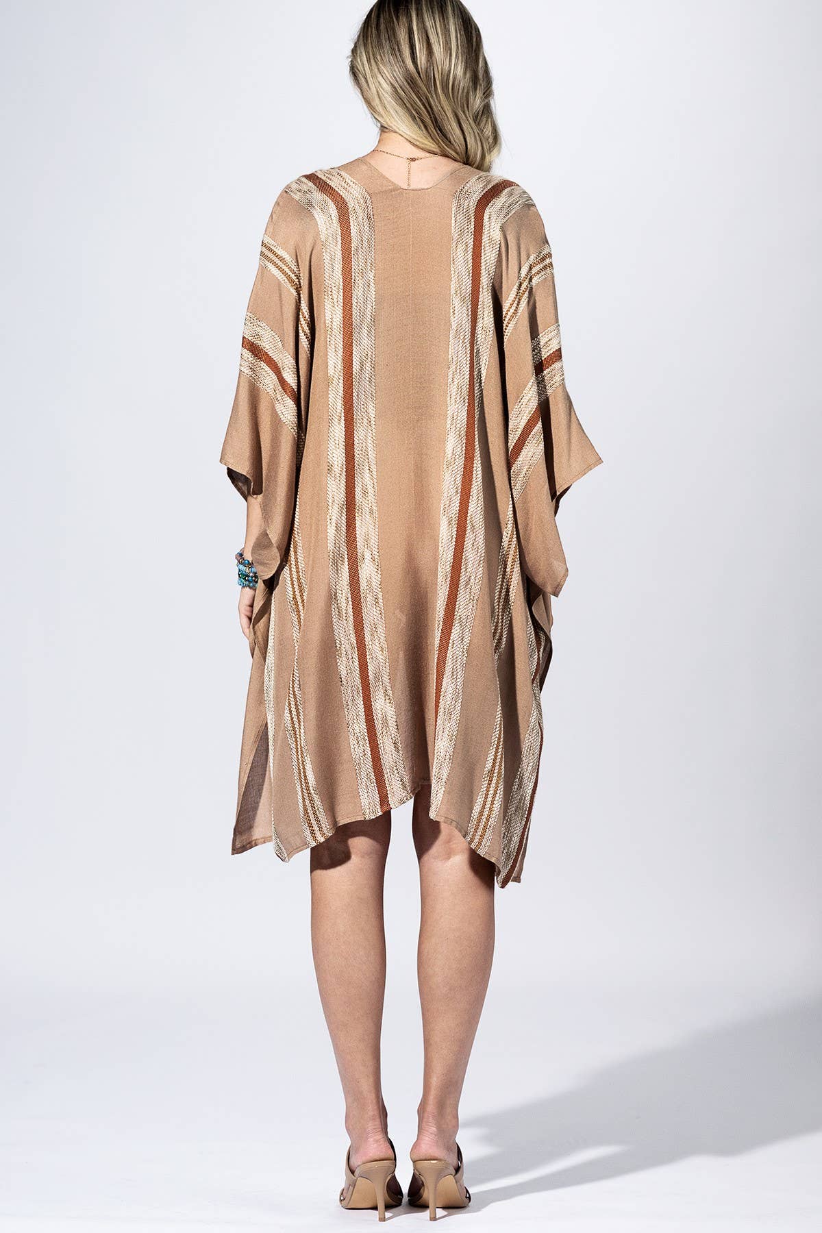 Desert Stripe Kimono Cardigan (Lightweight Boho Duster)