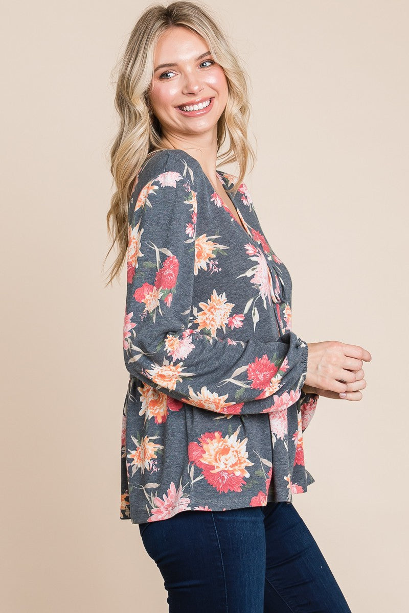 Floral Boho Peasant Top | Stylish & Comfortable Blouse