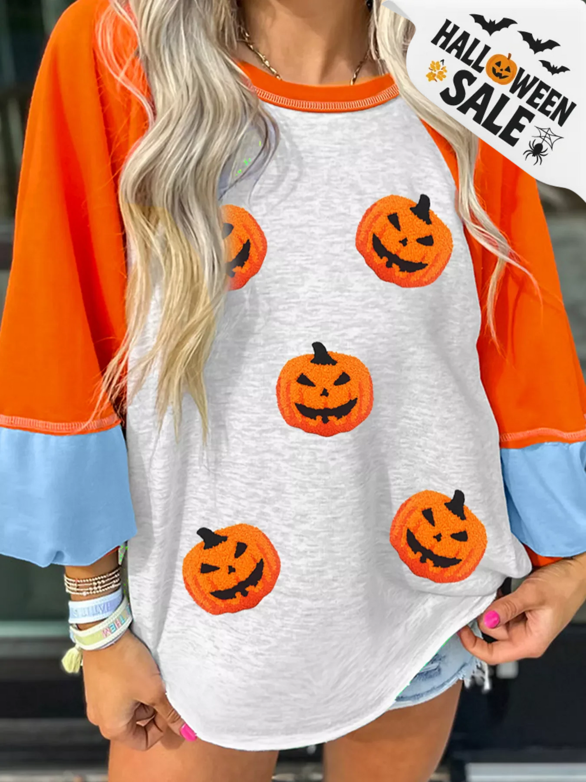 Badged - Pumpkin Patch Raglan Top – Halloween Graphic Tee