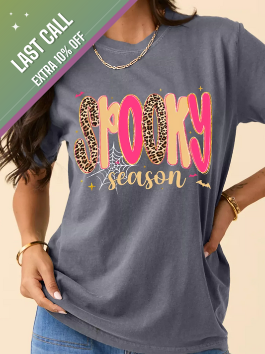 Badged - Full Size Spooky Season Halloween Graphic T-Shirt Plus Size