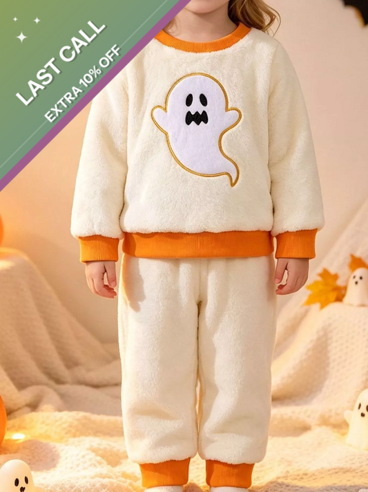 Badged - Mini Jetsetter Ghost Fleece Set (Sweatshirt + Jogger Pants)