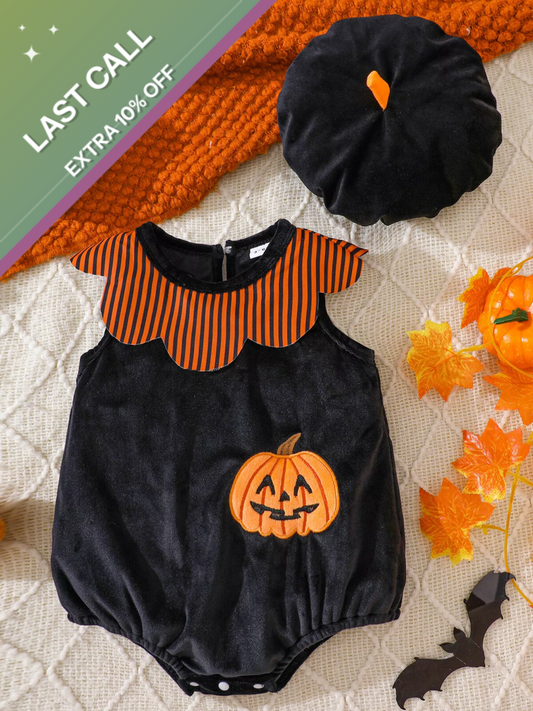 Badged - Children's Halloween Sleeveless Bodysuit and Hat Set
