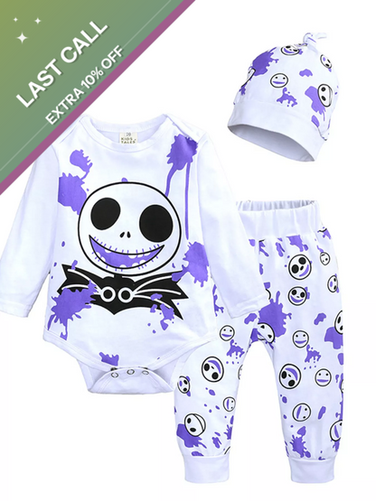 Badged - Mini Jetsetter Skeleton 3-Piece Set (Bodysuit + Pants + Hat)