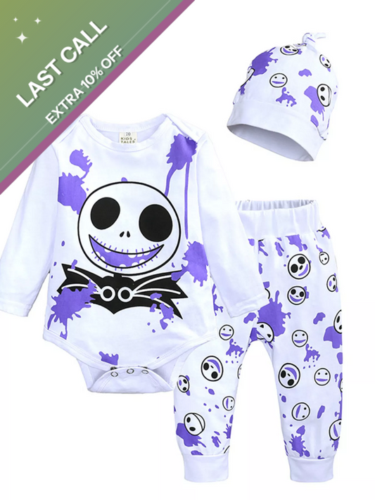 Badged - Mini Jetsetter Skeleton 3-Piece Set (Bodysuit + Pants + Hat)