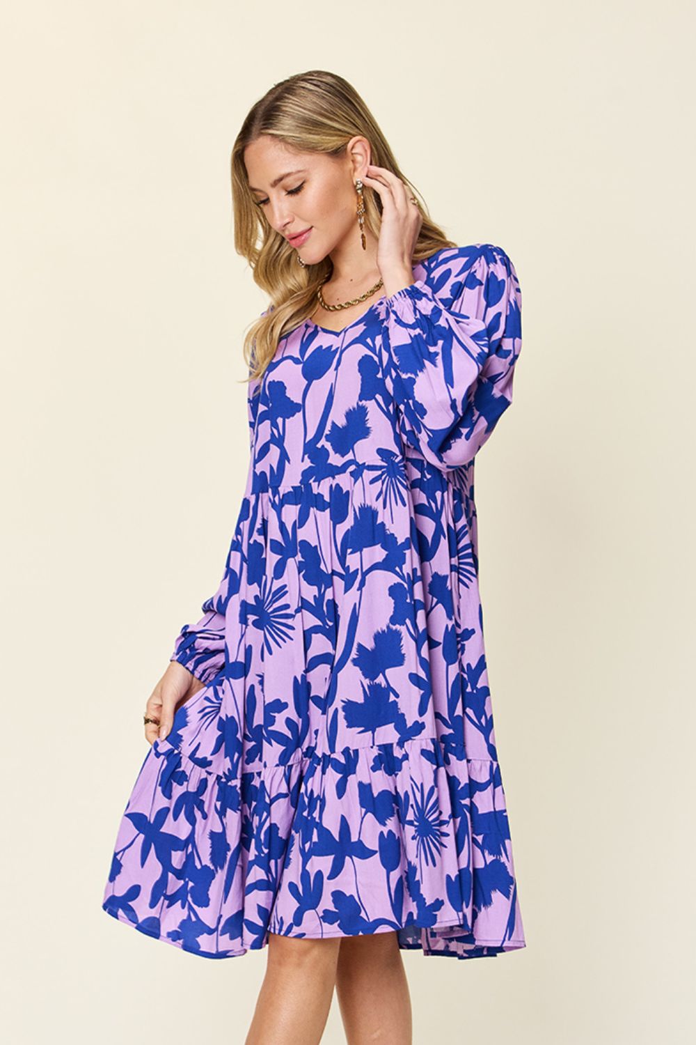 Botanical Print Tiered Midi Dress – Effortless Elegance for Every Occasion