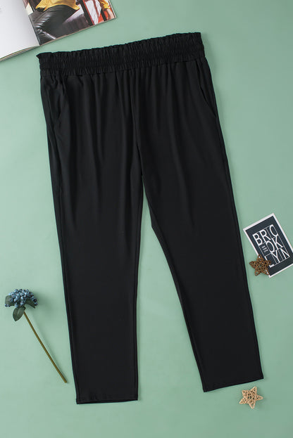 Black High-Waisted Joggers with Pockets – Casual and Comfortable