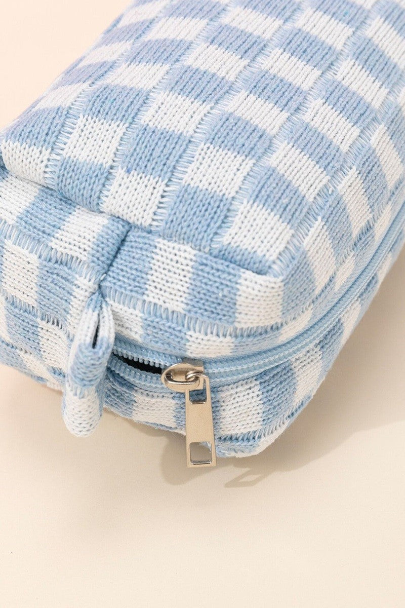 Checkered Travel Pouch