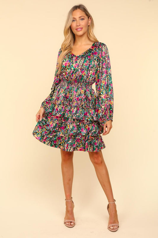 Floral Ruffle Smocked Dress – Bloom with Style