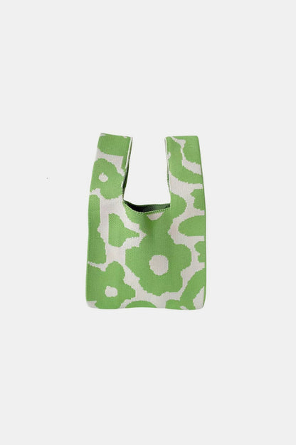 Chic Green Knot Handle Bag – Minimalist Elegance