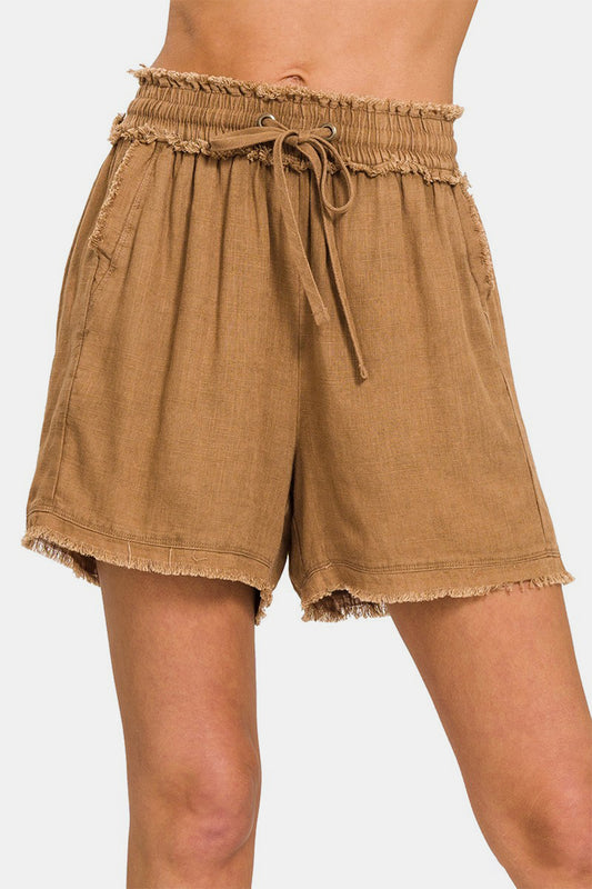 Rustic Frayed Hem Shorts – Casual Summer Staple