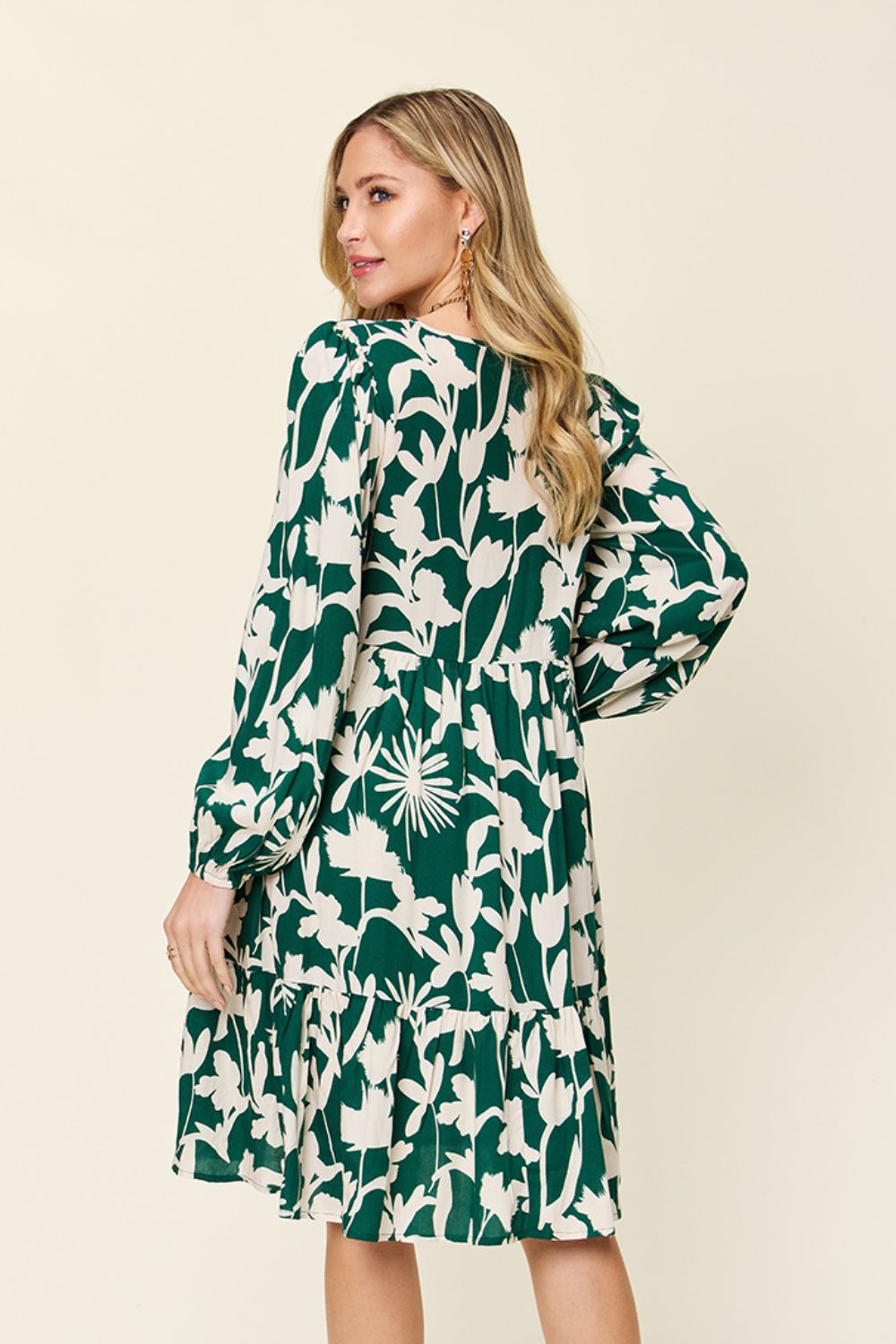 Botanical Print Tiered Midi Dress – Effortless Elegance for Every Occasion