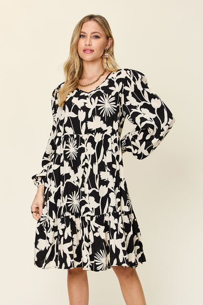 Botanical Print Tiered Midi Dress – Effortless Elegance for Every Occasion