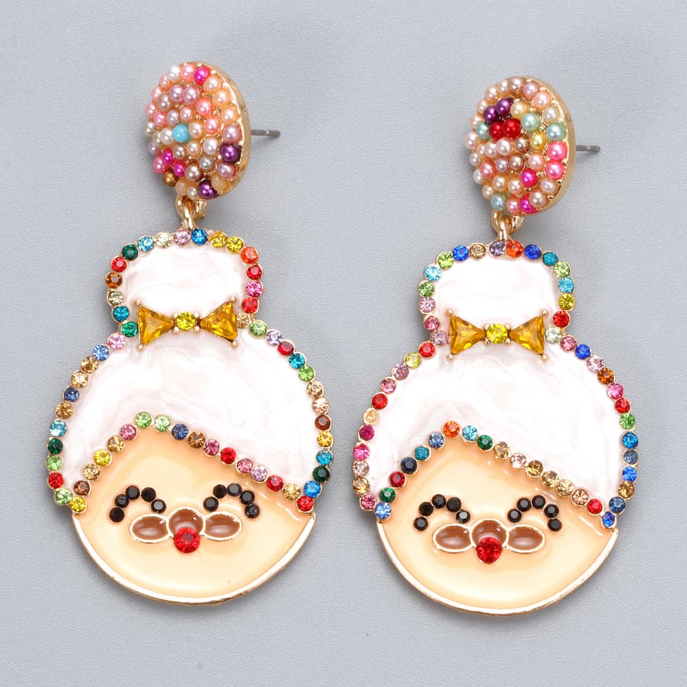 Festive Mrs. Claus Earrings | Holiday Statement Jewelry