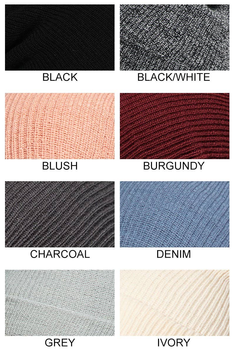 Slouchy Knit Beanie Hat (Soft Ribbed Winter Cap | 5 Colors)