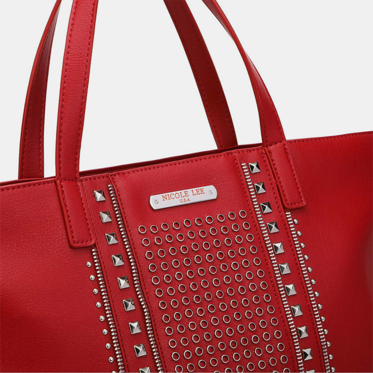 Jetsetter Luxe Studded Travel Tote – Chic & Spacious