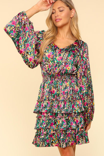 Floral Ruffle Smocked Dress – Bloom with Style