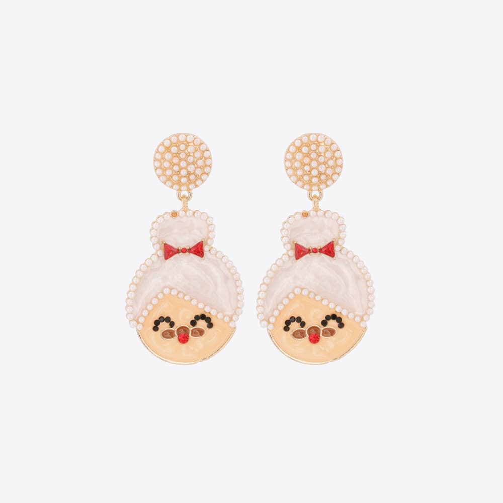 Festive Mrs. Claus Earrings | Holiday Statement Jewelry