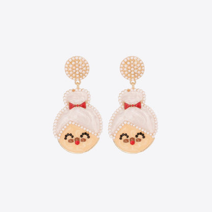 Festive Mrs. Claus Earrings | Holiday Statement Jewelry