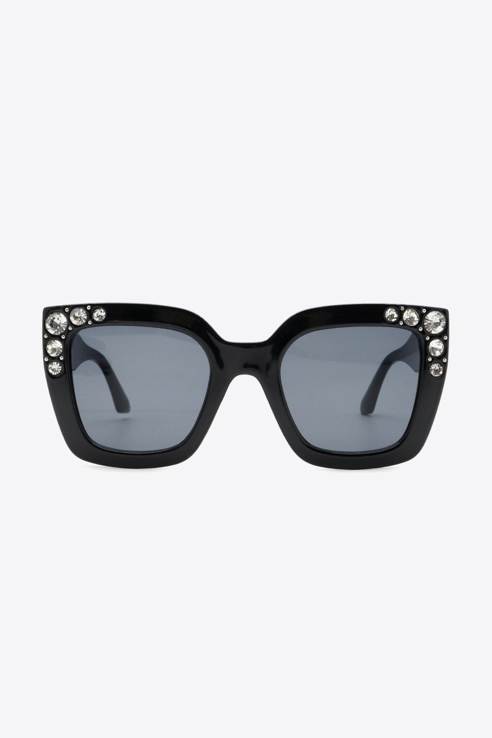 Glam Rhinestone Embellished Square Sunglasses