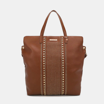 Jetsetter Luxe Studded Travel Tote – Chic & Spacious