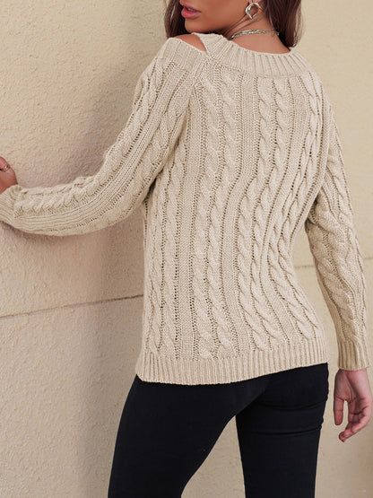 Cozy Red Cable-Knit Sweater