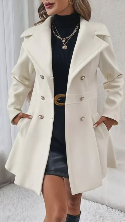 Double-Breasted Peacoat Jacket (Longline Coat | 4 Colors)